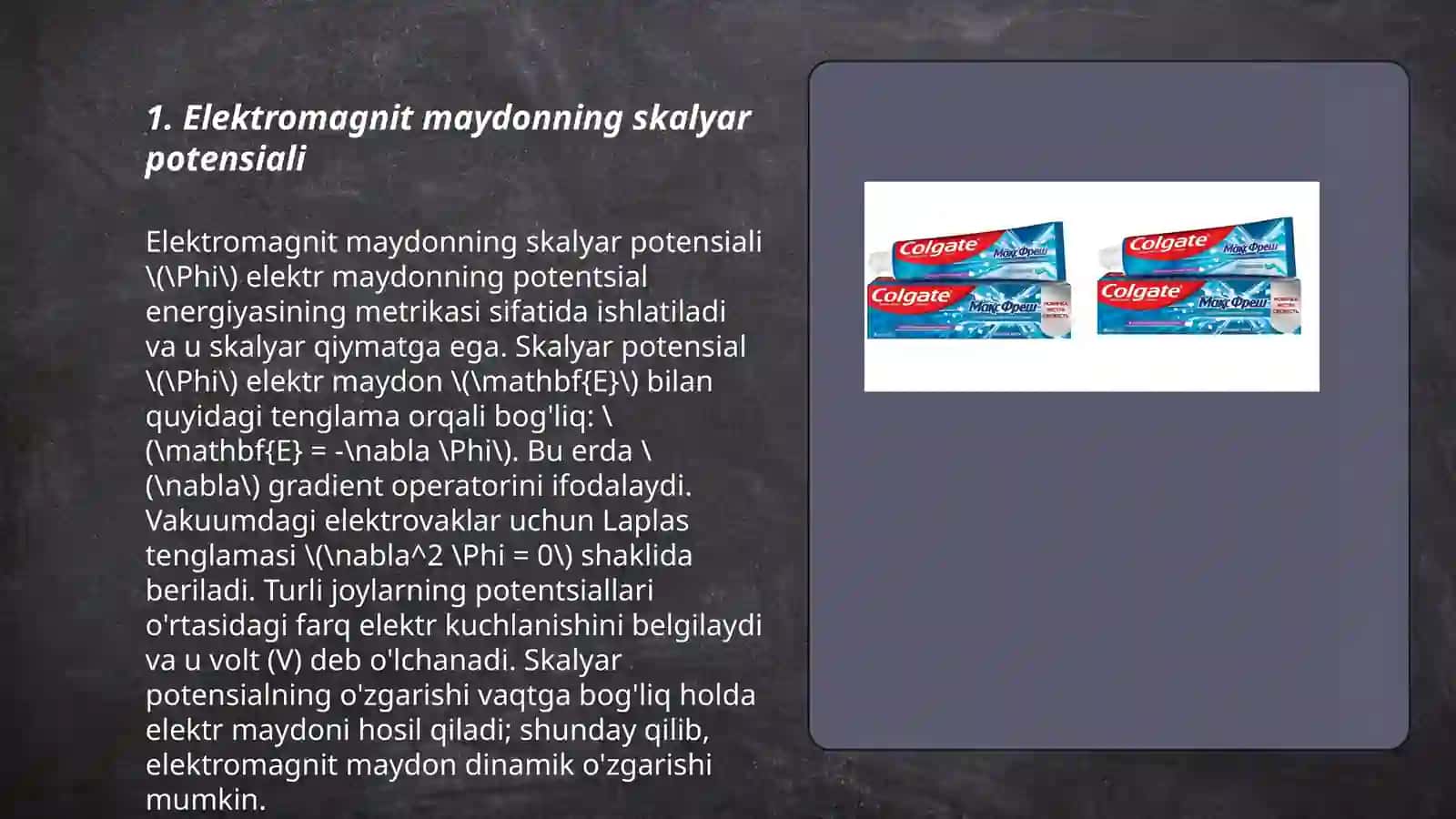 Elektomagnit potensiyalari. Skalyar va vektor potensiyalari 3
