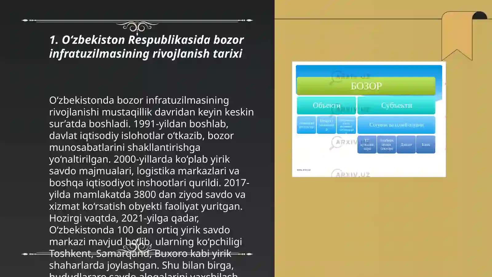 O‘zbekiston Respublikasida bozor infratuzilmasining rivojlanishi 3