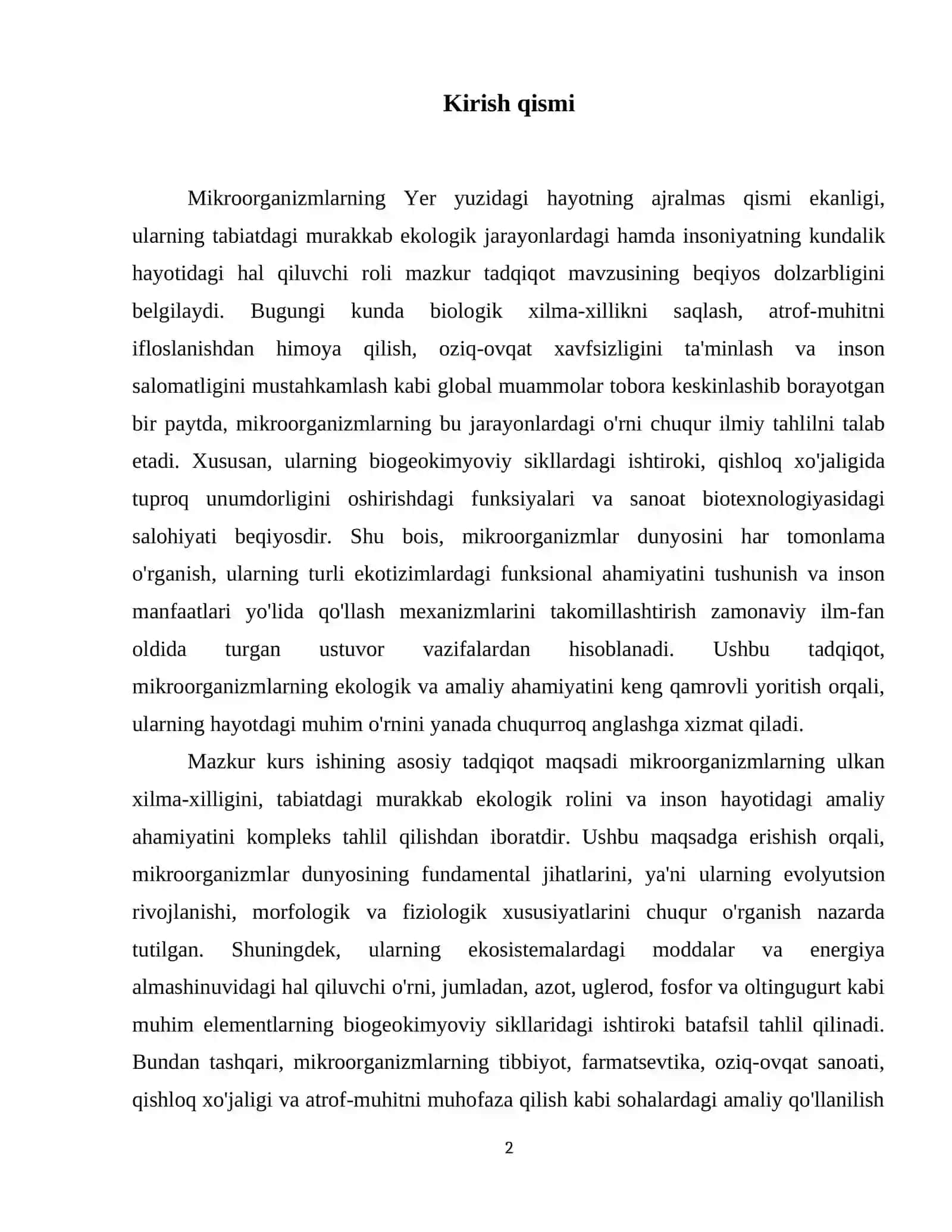Mikroorganizmlarning xilma xilligi, tabiatdagi va inson hayotidagi ahamiyati 3