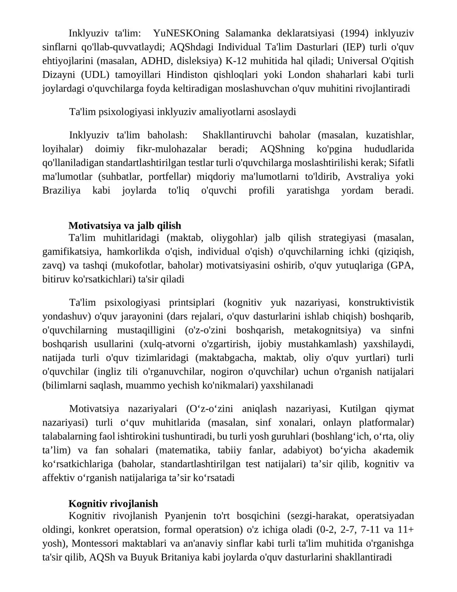 Pedagogika shaxs tarbiyasi va rivojlanishi toʻgʻrisidagi fan 3