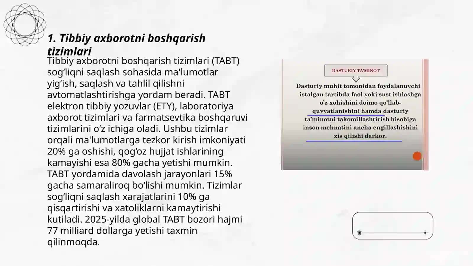 Tibbiy axborotni boshqarish tizimlari 3
