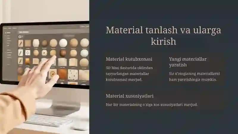 Ob'ektlarga materiallarni qo'llash va ularni sozlash 3