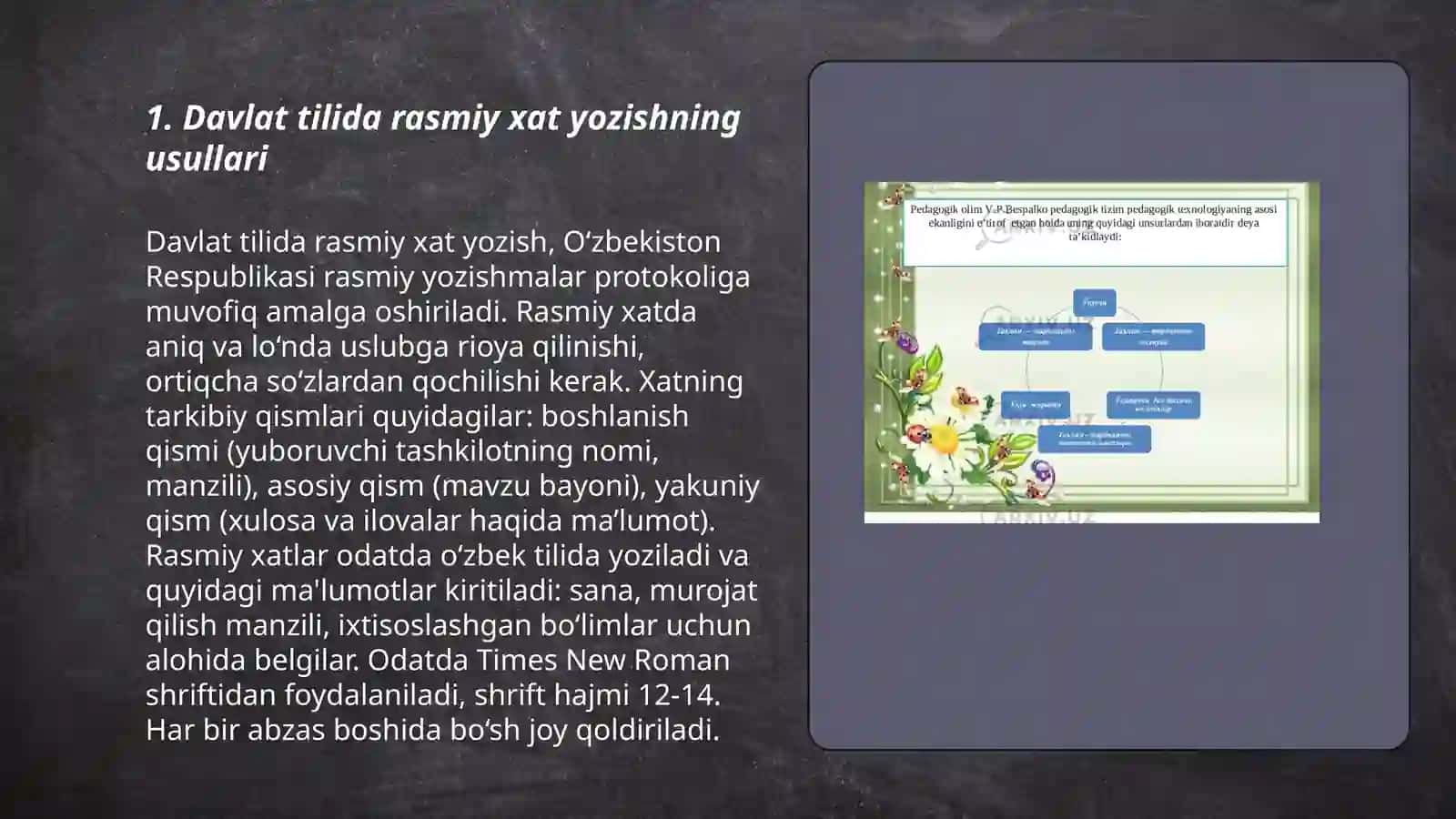 Davlat tilida ish yuritish fanini oʻqitish metodikasi va innovatsion texnologiya 3