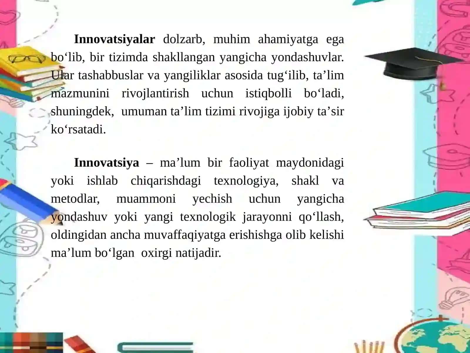 Innovatsiya talabalarni kasbiy kompetentligini rivojlantirishda 3