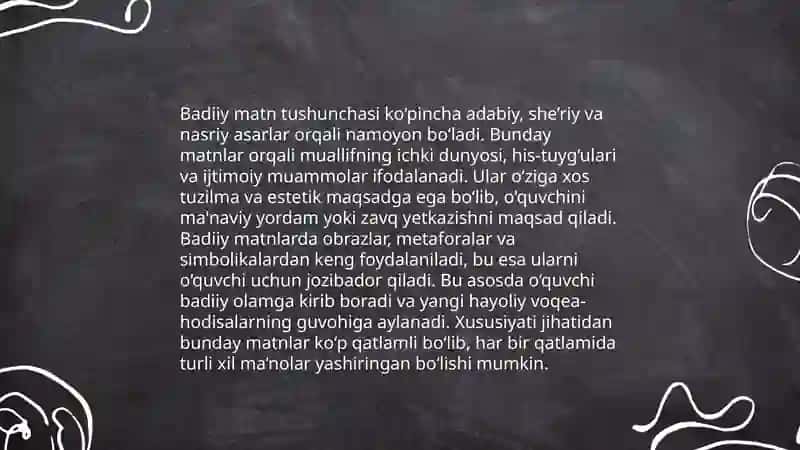 Badiiy matn va uning estetik vazifasi 3