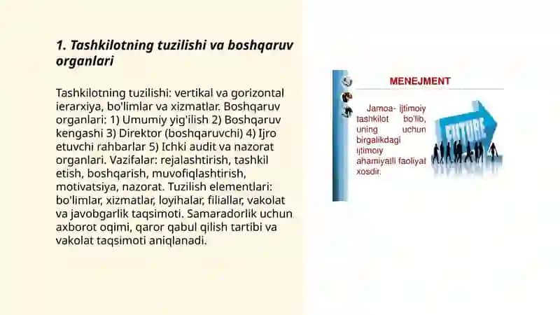Tashkilot va uni boshqarish 3