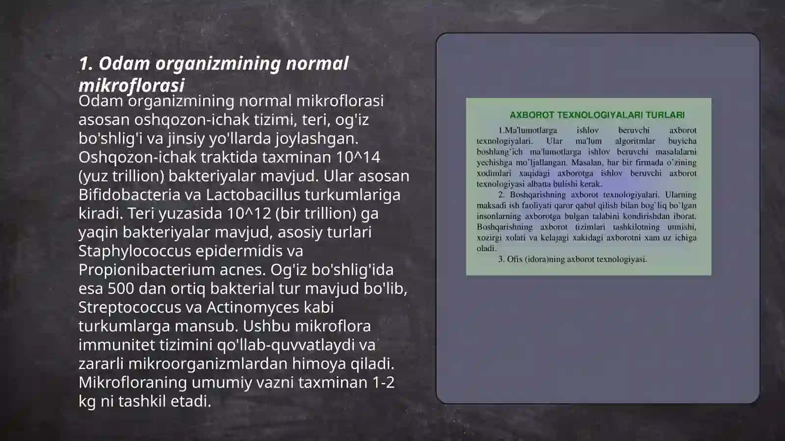 Odam organizmining normal mikroflorasi uning shakllanishi Disbakterioz tushunchasi 3