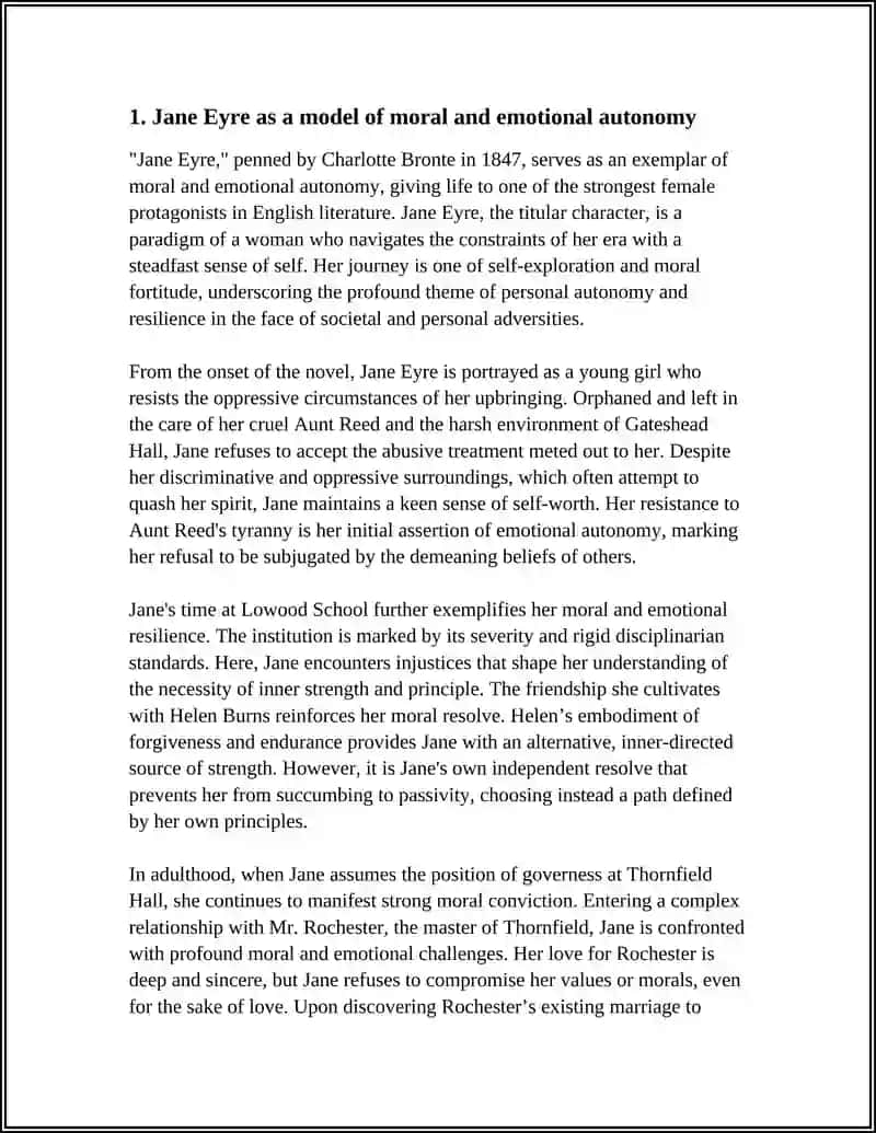 Jane Eyre Analysis 3