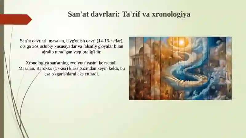 San'at davrlari: Estetik idrokning kaliti 3