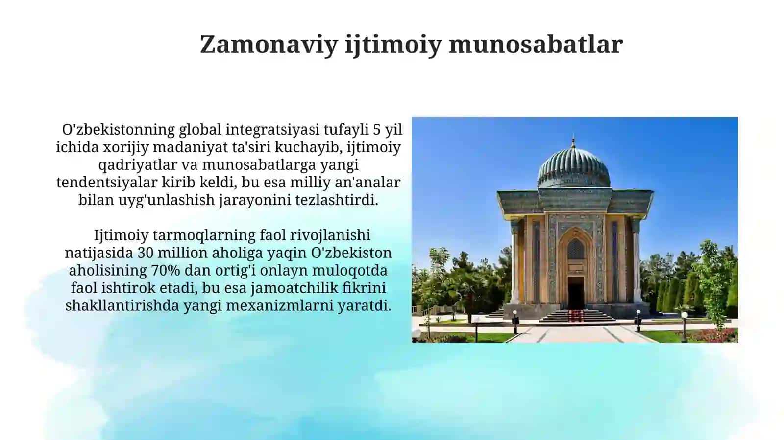 Zamonaviy ijtimoiy munosabatlar 3