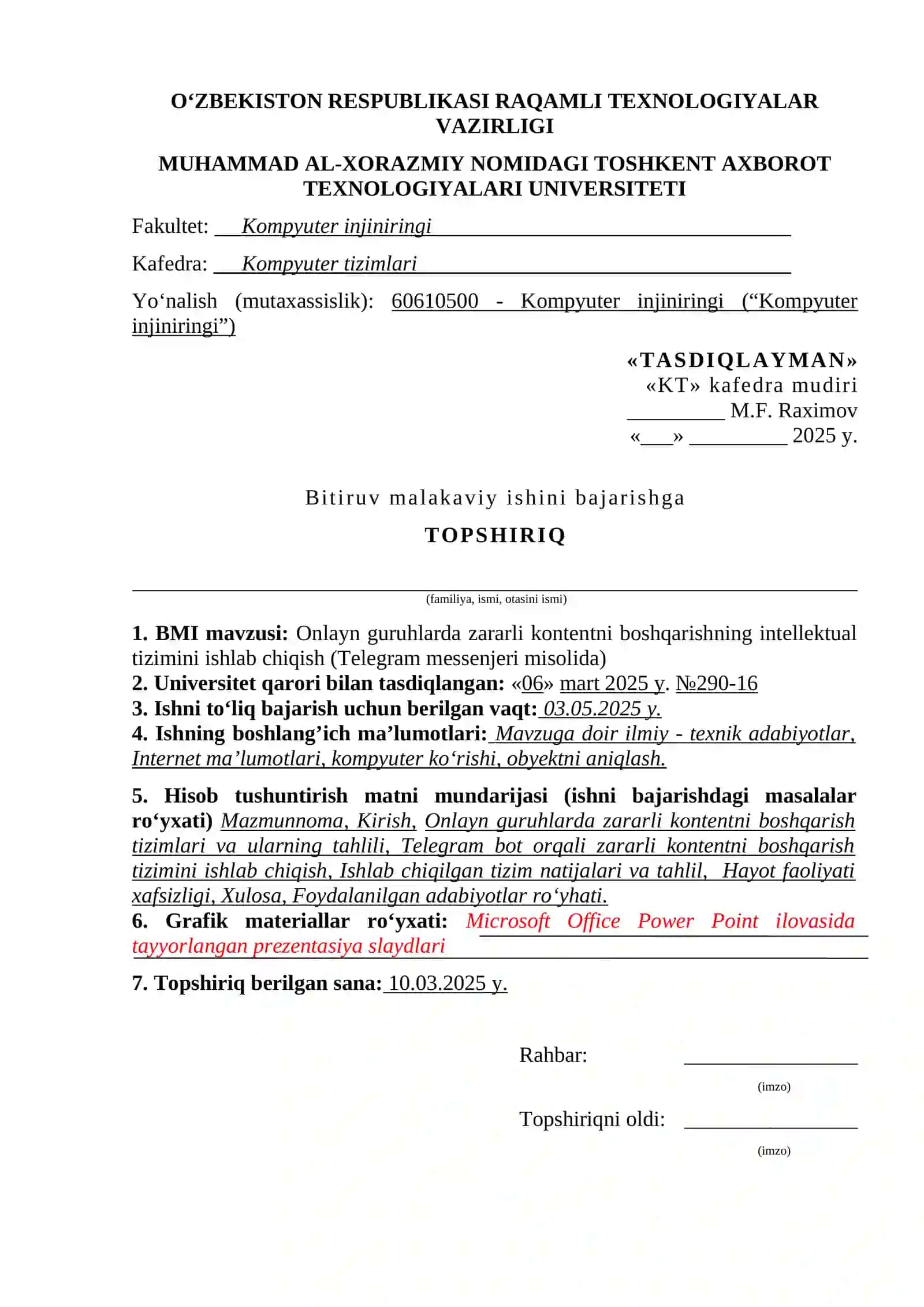 Onlayn guruhlarda zararli kontentni boshqarishning intellektual tizimini ishlab chiqish (Telegram messenjeri misolida) 3