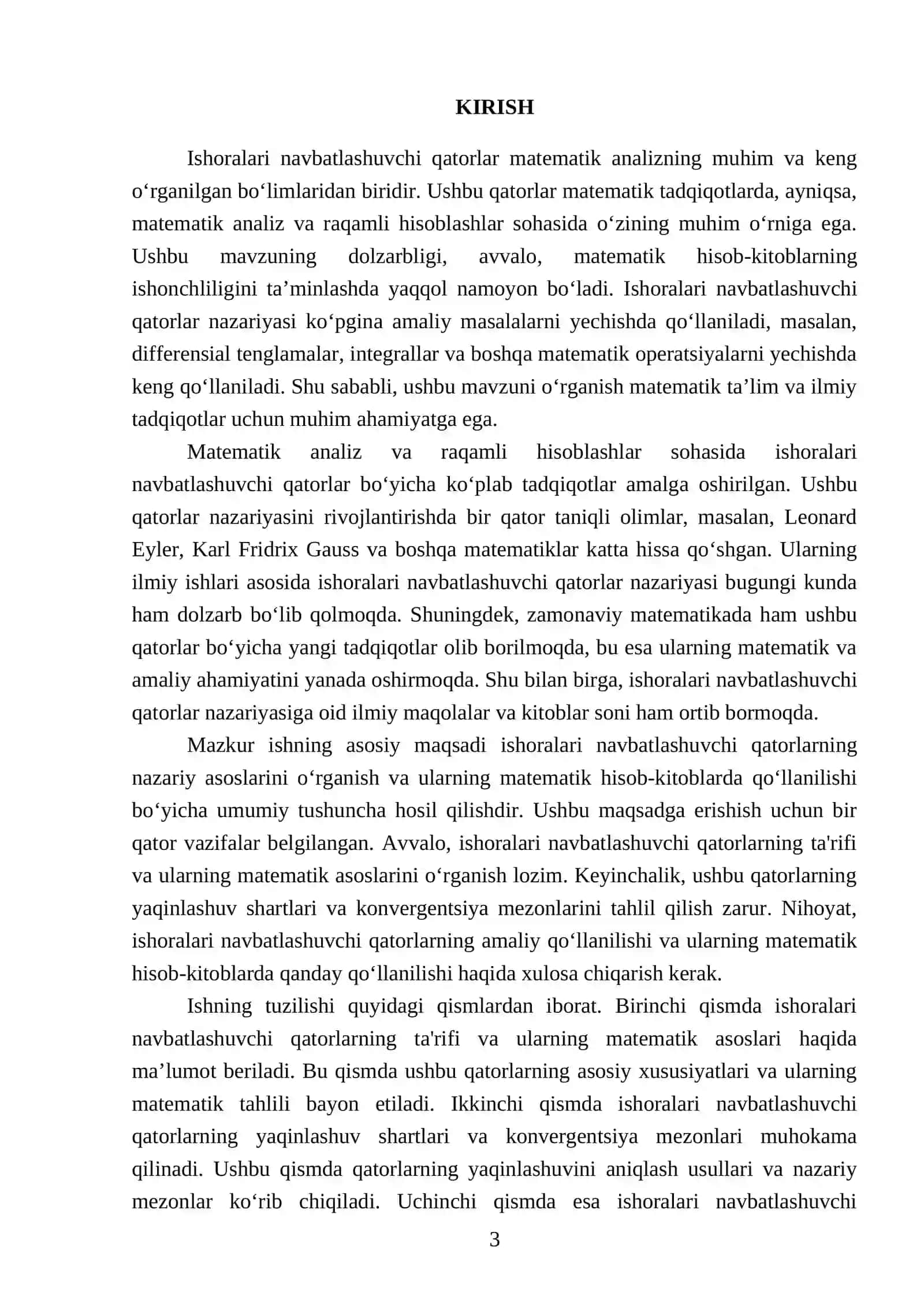 SOBIROV SOBIRJONNING HISOB (CALCULS) FANIDAN TAYYORLAGAN REFERATI 3