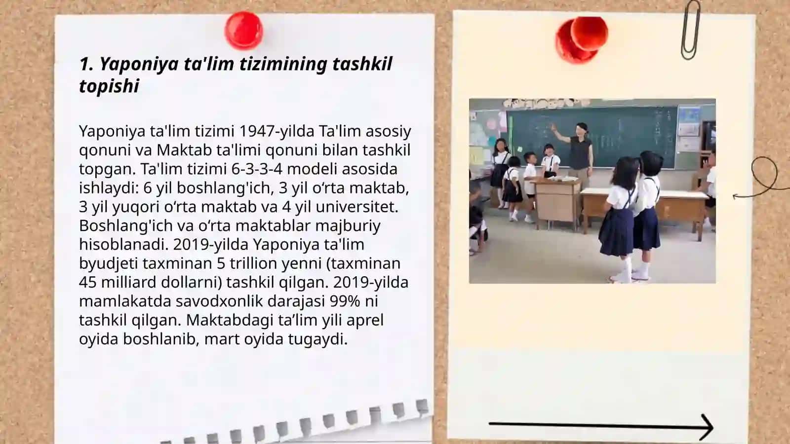 Yaponiya ta'lim tizimining o'ziga hos hususiyatlari 3