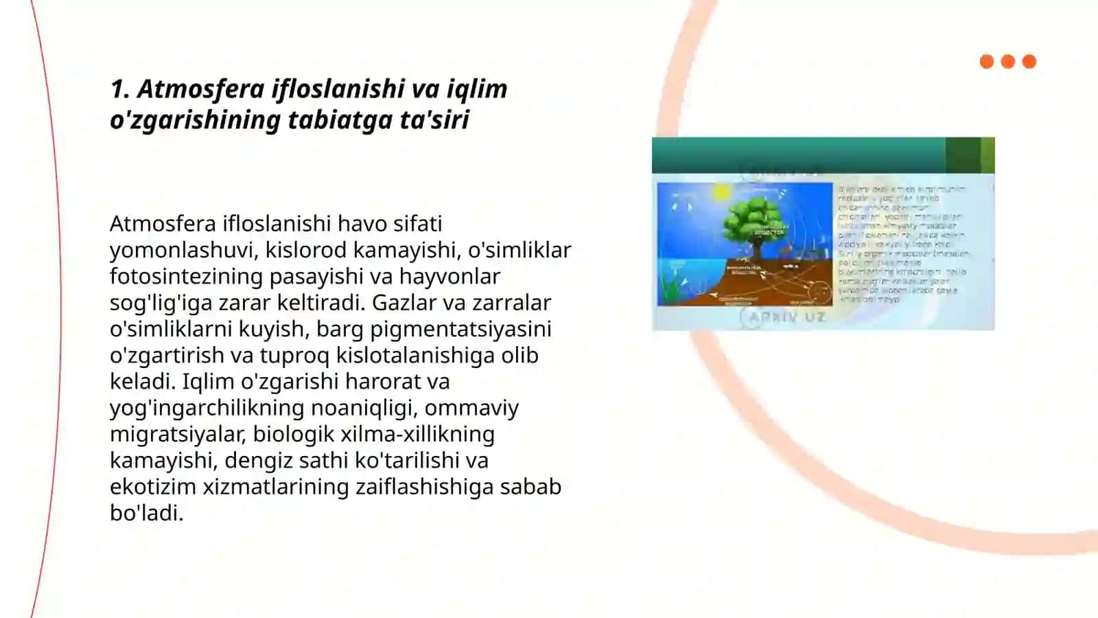 Inson faoliyatining tabiatga tasiri va tabiatning javobi 3