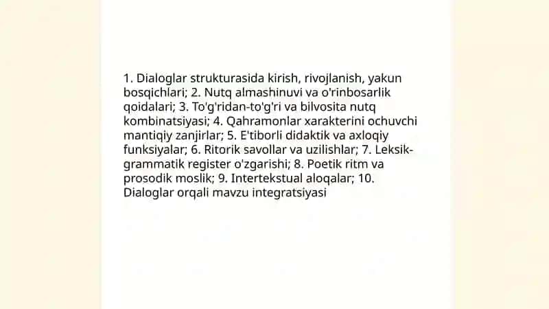 Alisher Navoiy asarlaridagi dialoglar ustida ishlash 3