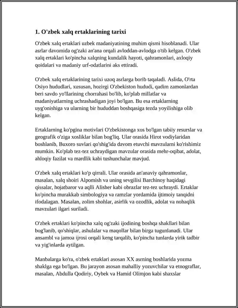 O'zbek Xalq Ertaklari 3