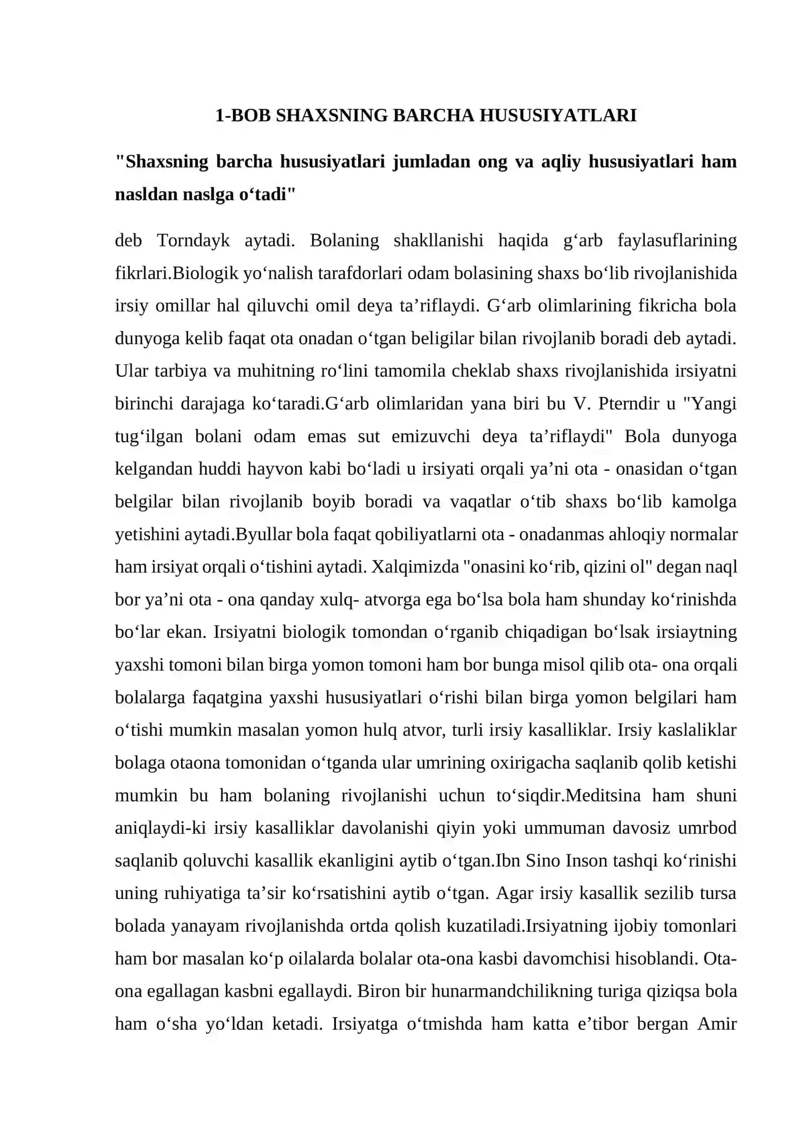 BOLA SHAXSINI RIVOJLANTIRISHGA TA`SIR ETIVCHI OMILLAR.  mavzusidagi  KURS ISHI 3