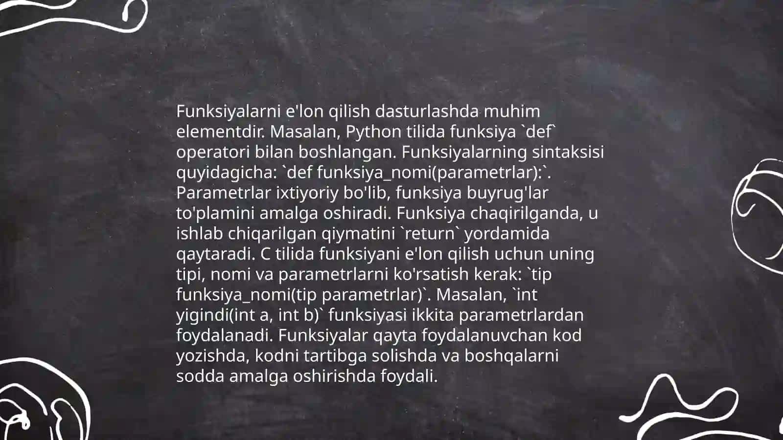 Funksiyalar bilan ishlash c++da 3