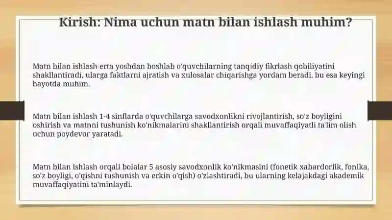 Boshlangʻichtaʼlimdamatnustidaishlash 3