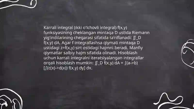 Karrali integrallar 3