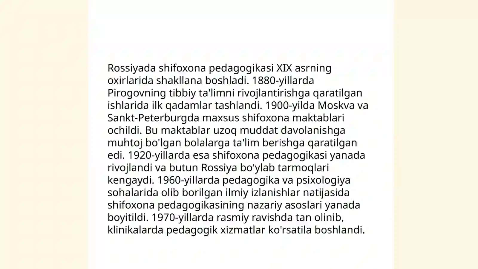 Rossiyada gospital pedagogika fanining rivojlanish tarixi 3