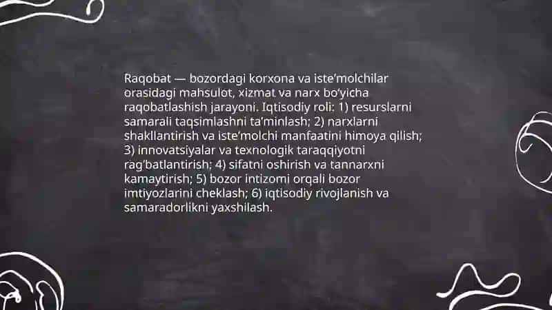 Raqobatning mohiyati va turlari 3