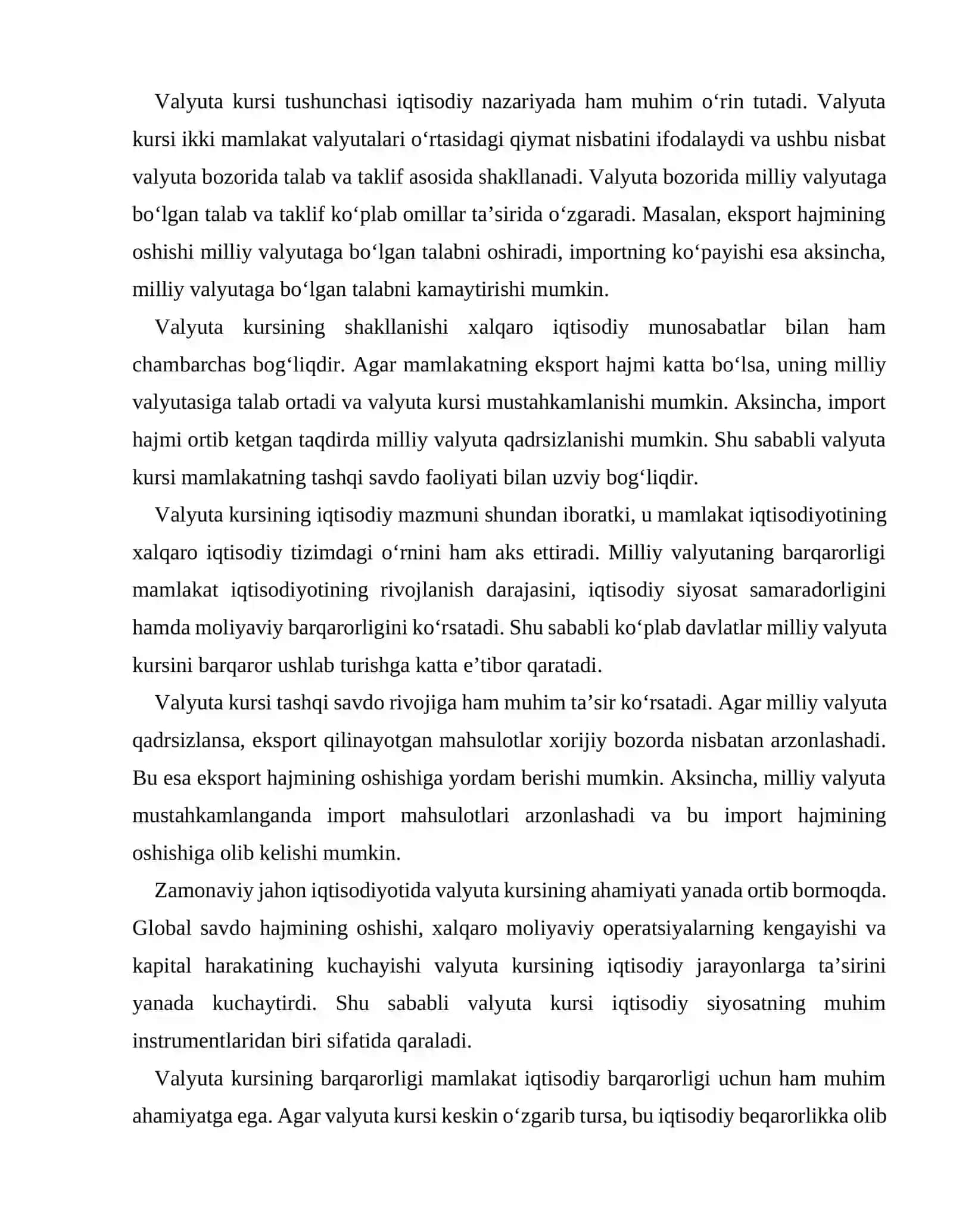 Valyuta almashuv kursining tashqi savdo rivojiga ta’siri 3