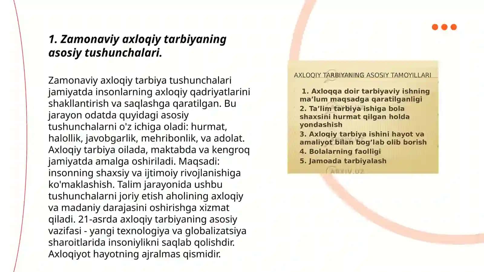 Zamonaviy axloqiy tarbiyaning madaniy õziga xosliklari 3