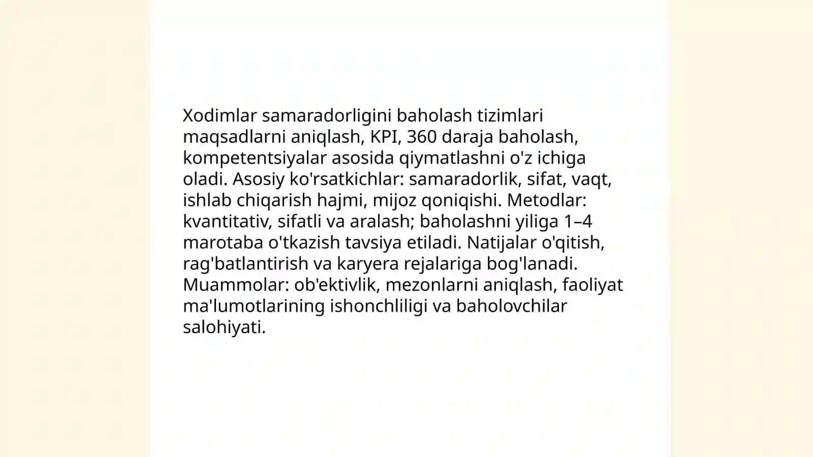 Xodimlarni boshqarish samaradorligi 3