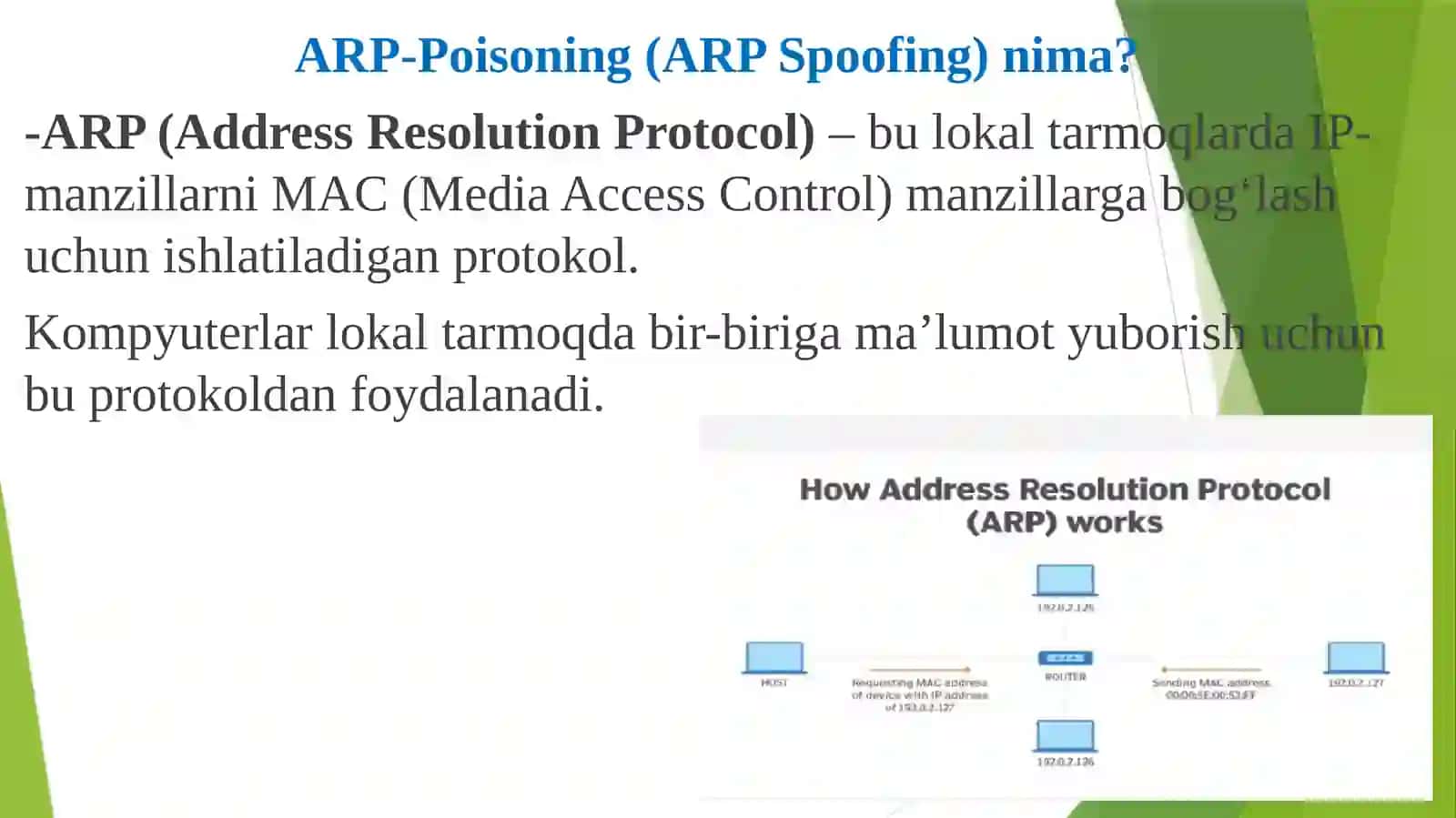 ARP-Poisonning tushunchasi va hujumlardan himoyalanish usullari 3