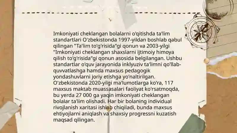 Imkoniyati cheklangan bolalarni ôqitishda talim maqsadlarini rivojlantirish 3