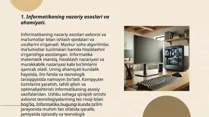 Informatika fanining nazariy asoslari 3