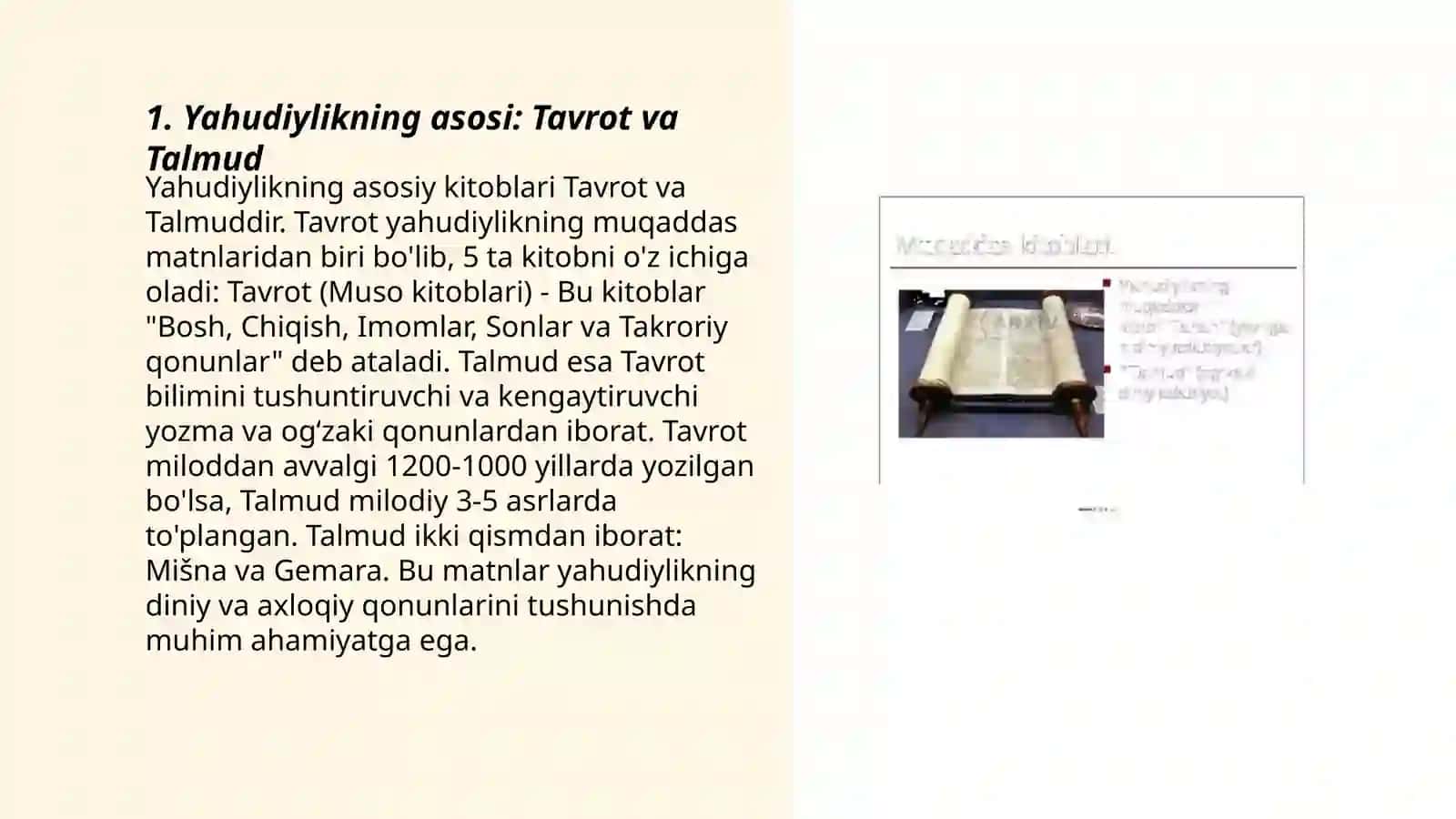 Yahudiylik ta'limoti an'ana va marosimlari 3