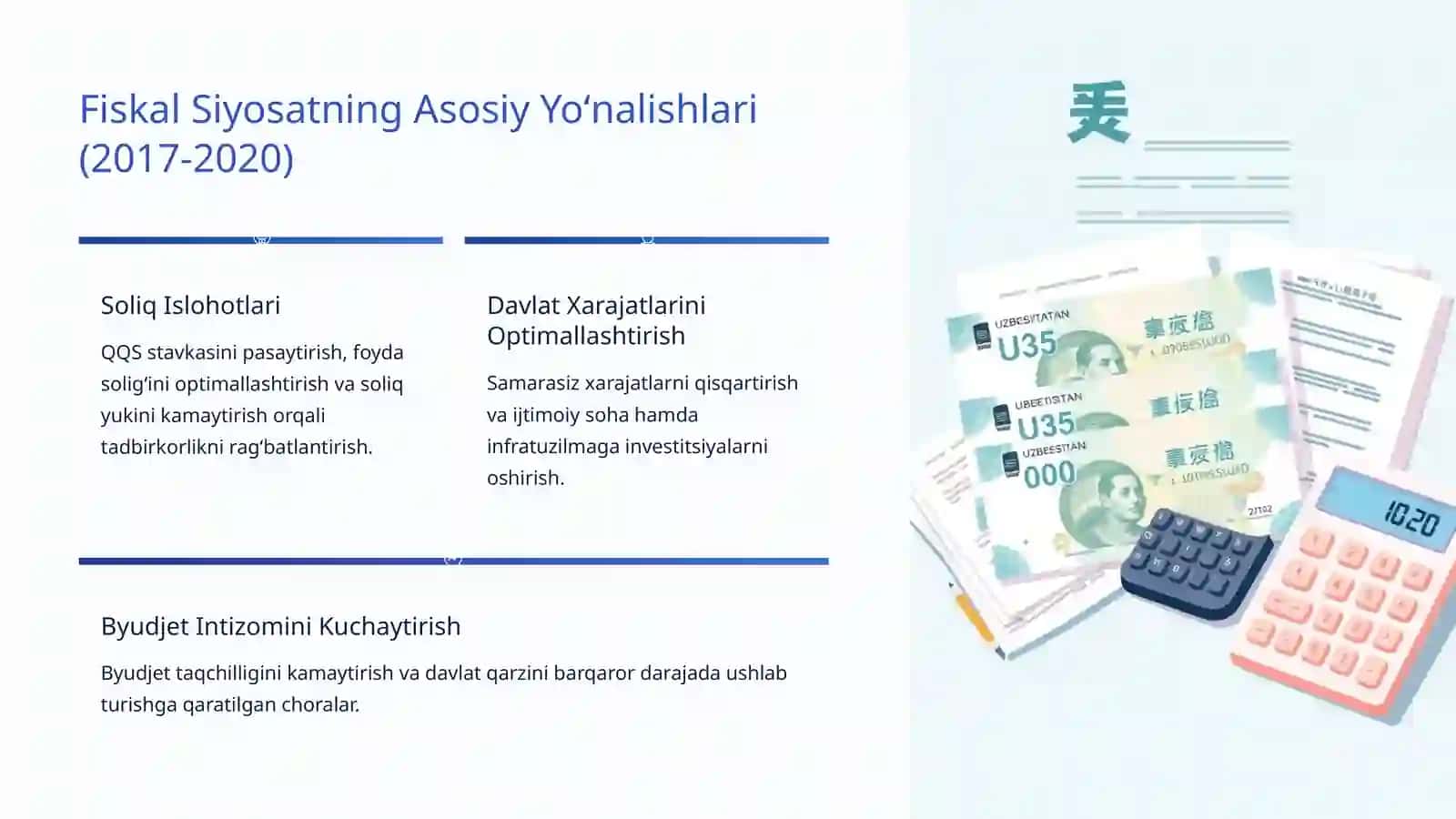 Oʻzbekistonda Fiskal Siyosatning Iqtisodiy Oʻsishga Taʼsiri: 2017-2025 Yillar Tahlili 3