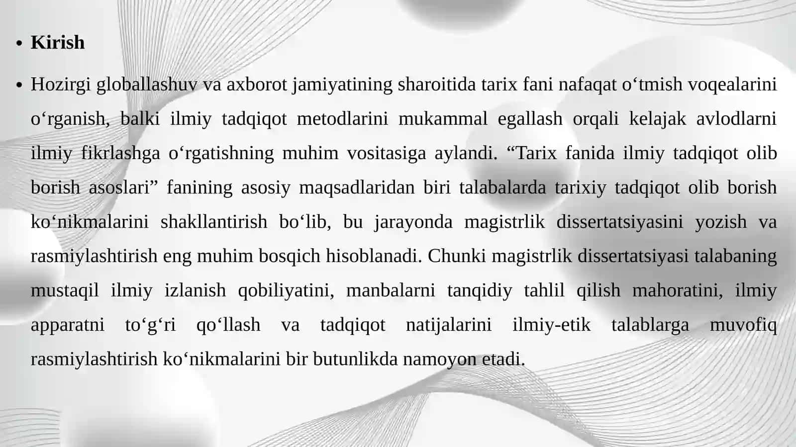 Talabalarda tarixiy tadqiqot olib borish ko‘nikmalarini shakllantirish magistrlik dissertat 3