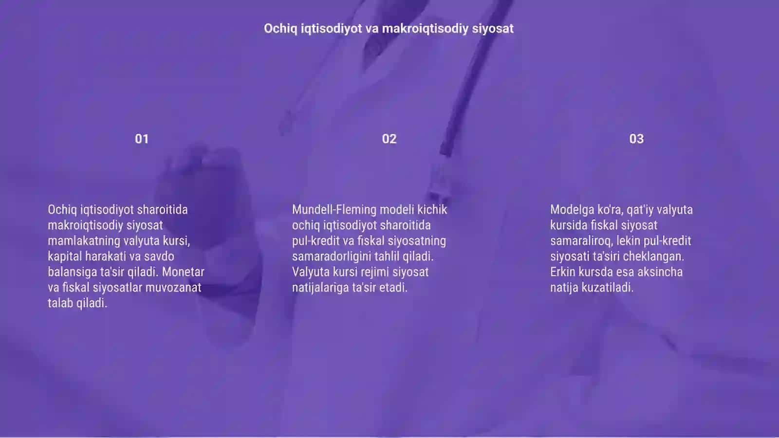 Ochiq iqtisodiyotda makroiqtisodiy siyosat 3