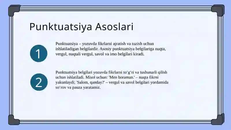 Punktuatsiya Asoslari 3