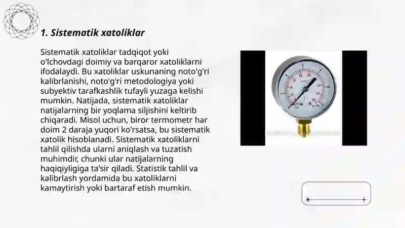 Oʻlchash xatoliklari. Xatoliklarlarning klasssifikatsiyasi 3