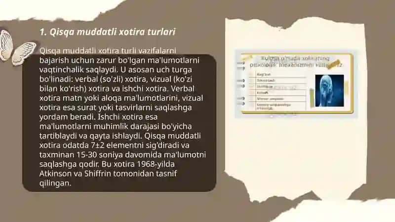 Qisqa muddatli va operativ xotiraning hajmini o'rganish 3