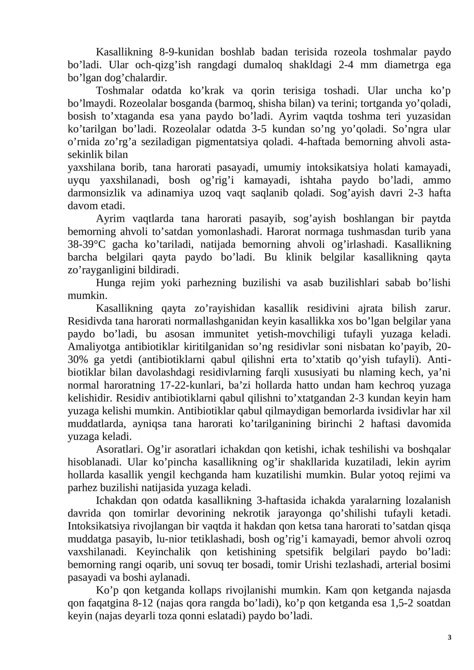Ich terlama. Paratif A va B kasalliklari 3