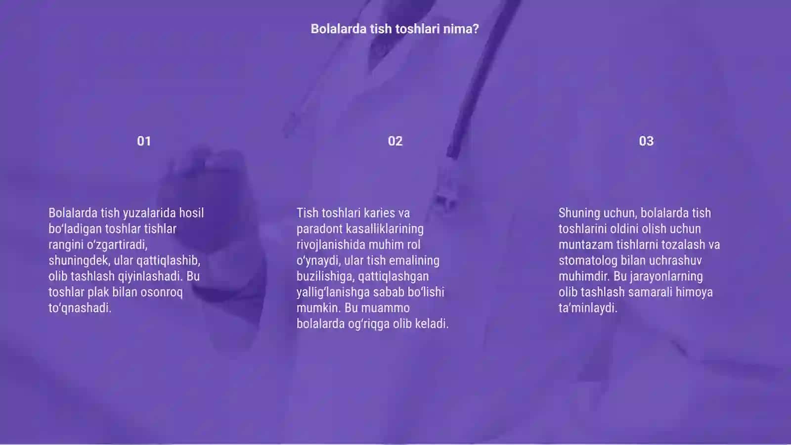 Bolalarda tish yuzalarida hosil boʻladigan tish toshlari 3