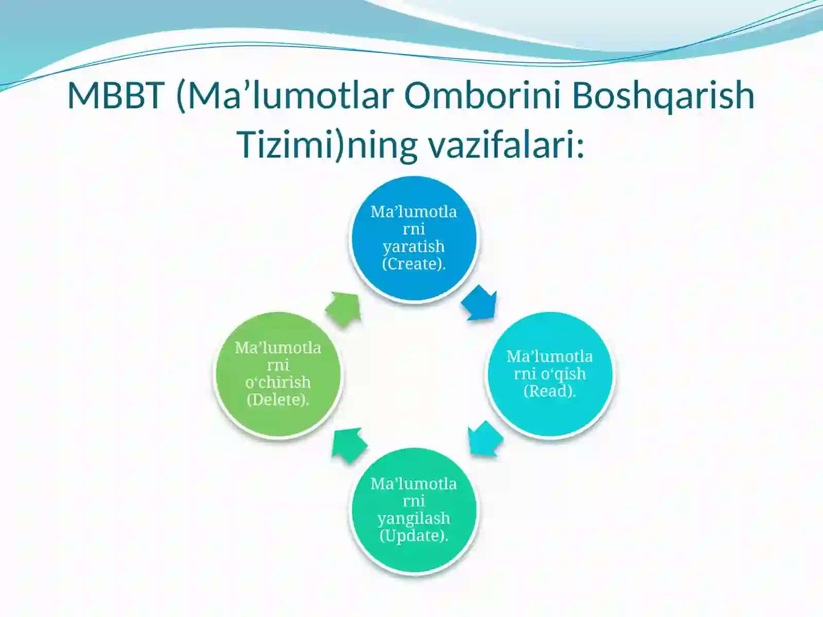 Ma'lumotlar ombori va uni boshqarish tizimlari 3
