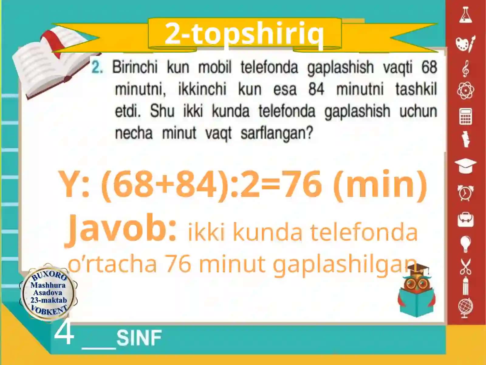 matematika fanidan dars taqdimoti 3