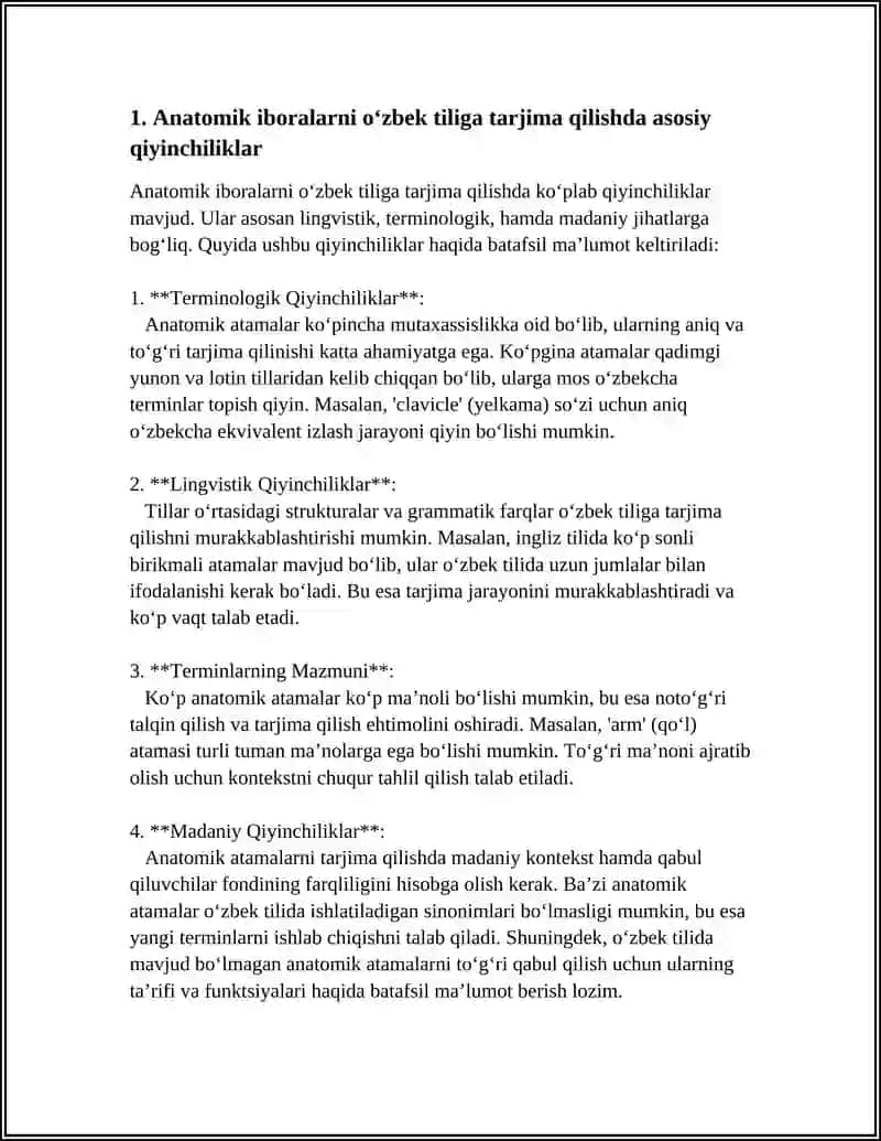 ANATOMIK IBORALARNING TARJIMASI MAVZUSIDA MUSTAQIL ISH 3