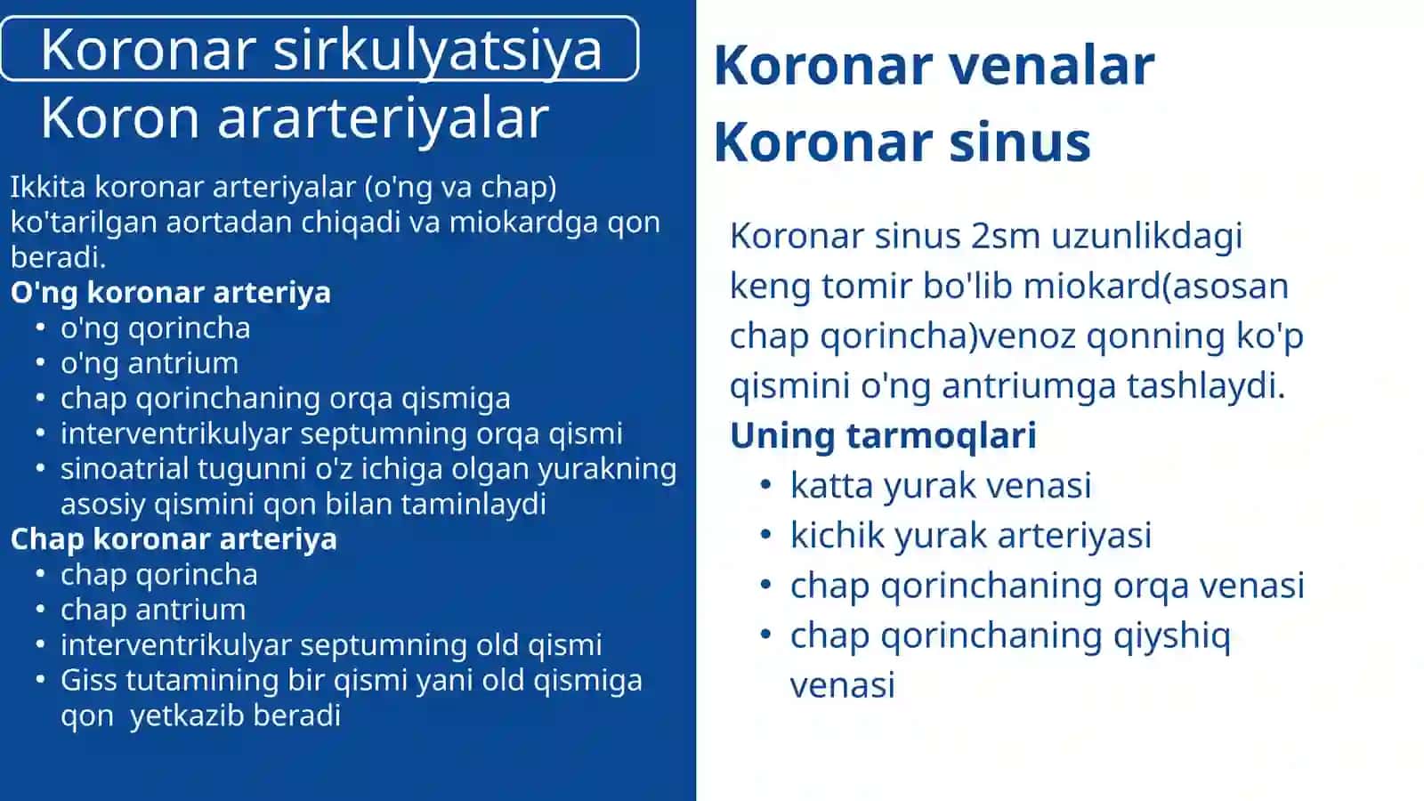 Koronar qon aylanishi xususiyati va QSX va QMX aniqlash usullari 3