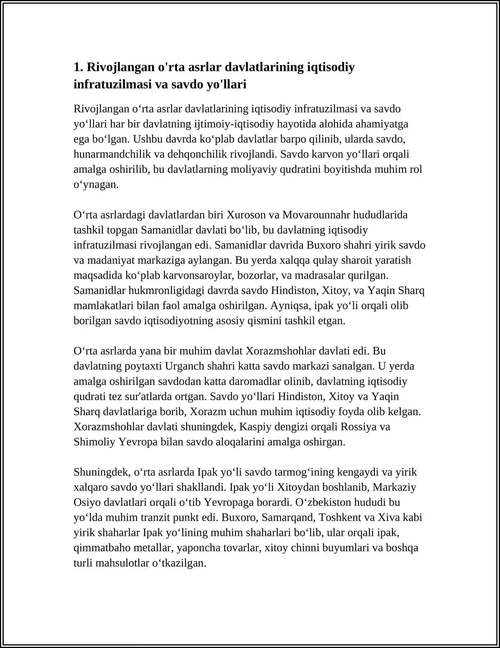 RIVOJLANGAN ÕRTA ASRLAR DAVLATLARI TARAQQIYOTI VA TANAZZULI SABABLARI 3