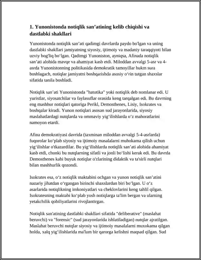 YUNONISTONDA NOTIQLIK SANATINING TARIXI HAQIDA 3