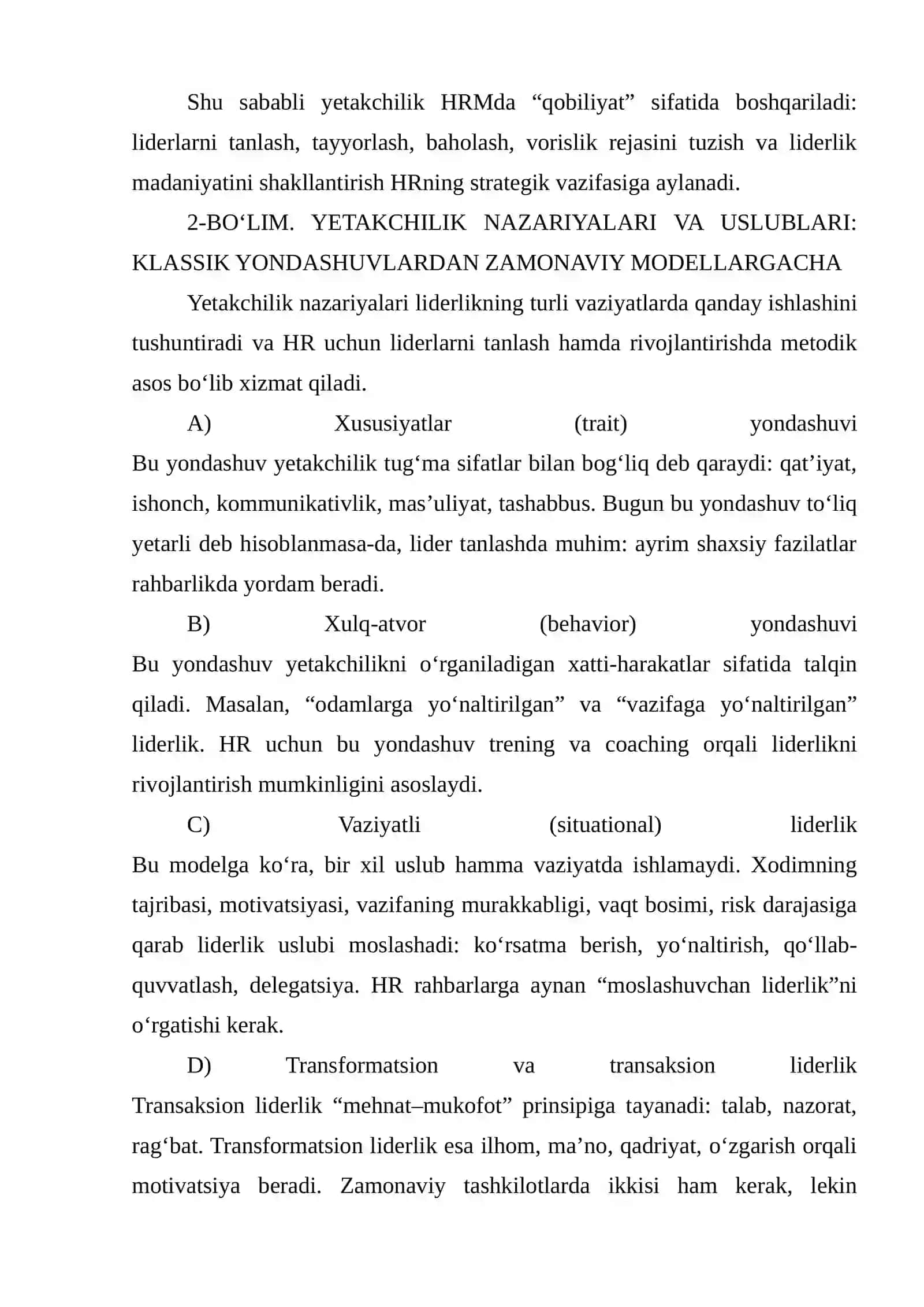 Inson resurslarini boshqarishda yetakchilik 3