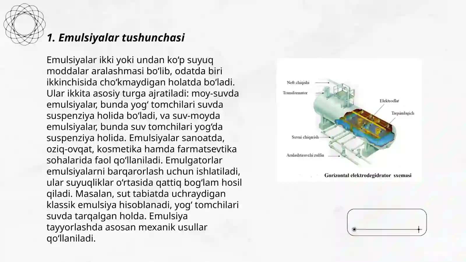 NEFT EMULSIYALARI. NEFTNI SUVSIZLANTIRISH VA TUZSIZLANTIRISH USULLARI 3