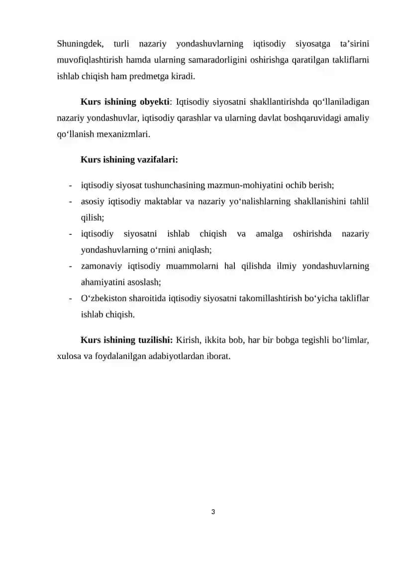 Iqtisodiy siyosat bo’yicha qarashlar va nazariya asoslarining shakllanishi 3